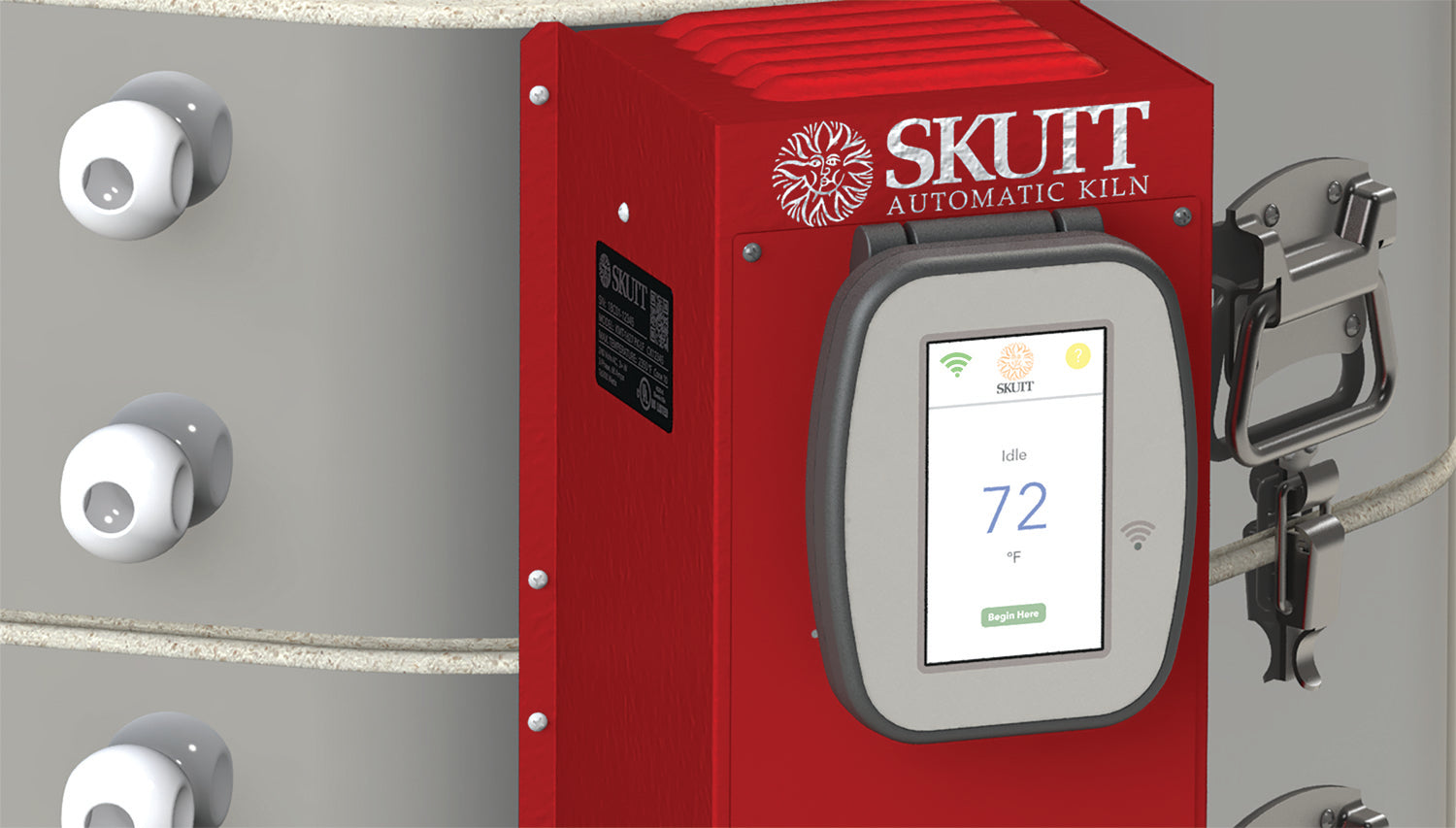 Skutt KMT1027 Ceramic Kiln 2.5" Brick with Digital Touchscreen KilnMaster Controller image 3