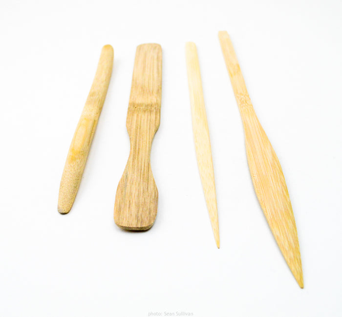bigceramicstore-com,Set of 4 Bamboo Tools,Chinese Clay Art,Tools & Supplies