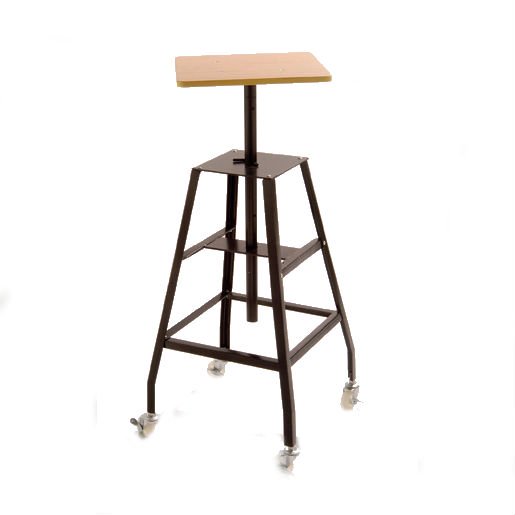 bigceramicstore-com,CSI EX Heavy Duty Steel Sculpture Stand w/16" x 16" Wooden Top,Ceramic Supply Inc,Tools - Throwing