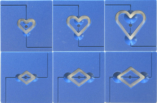bigceramicstore-com,Die Set #4 - Hearts & Diamonds for 4" North Star Extruder (NS925),North Star,Equipment - Die Sets