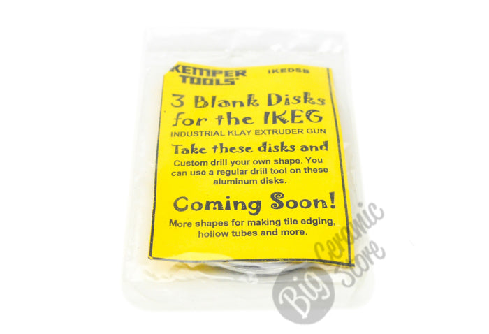 bigceramicstore-com,Kemper IKEG Industrial Klay Extruder Gun Blank Dies (3),Kemper,Equipment - Die Sets