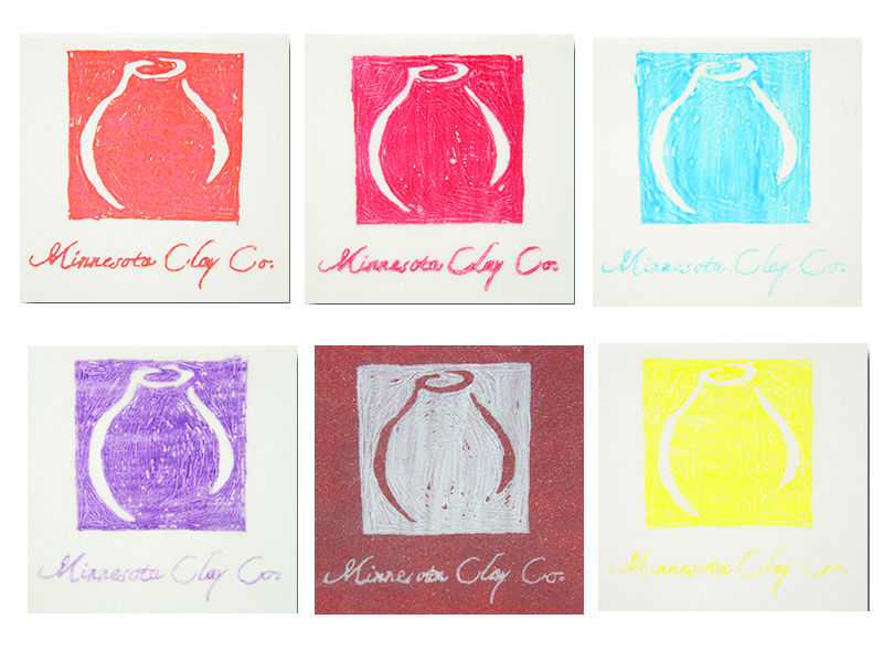 bigceramicstore-com,Graffito Underglaze Transfer Paper Set #2, 1 sheet of each color (Orange, Red, Turquoise, Violet, White and Yellow),BigCeramicStore.com,Tools - Decorating