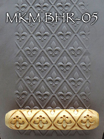 MKM BHR-05 Fleur-De-Lis Pattern Big Hand Roller image 2