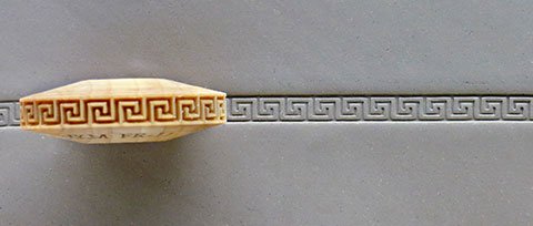 MKM FR-12 Greek Key Spiral Pattern Finger Roller image 2