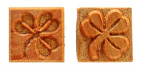 MKM Sss-110 Small Square Wood Stamp, Clover image 1