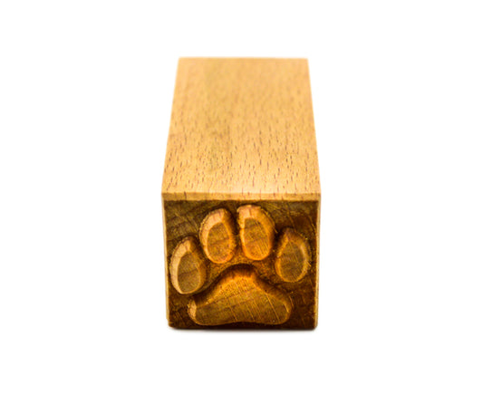 MKM Ssm-144 Medium Square Wood Stamp, Paw Print image 1