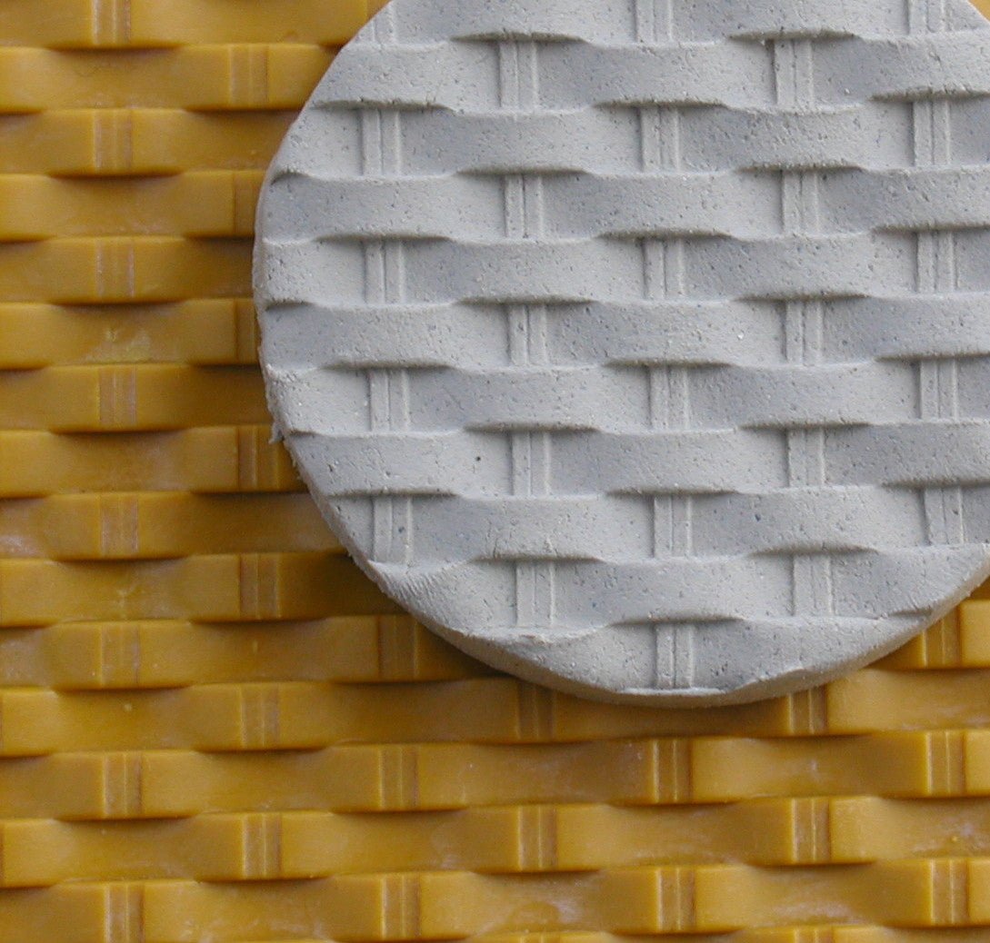 Chinese Clay Art USA Plastic Texture Mats, Basket Weave Pattern