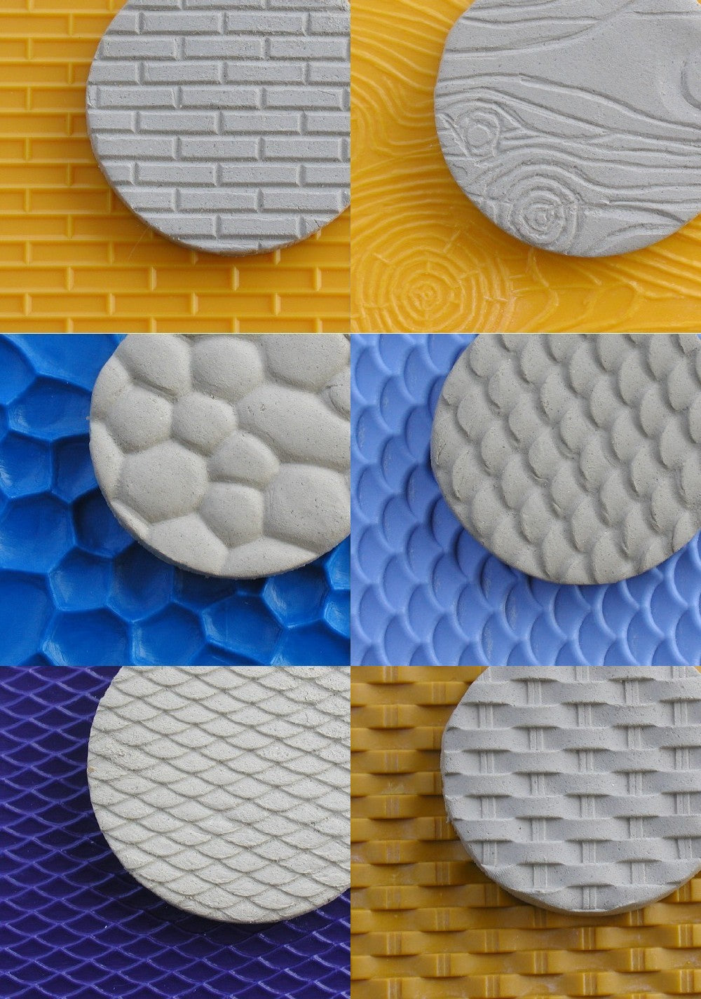 Chinese Clay Art USA Plastic Texture Mats, Dragon Scales Pattern image 2