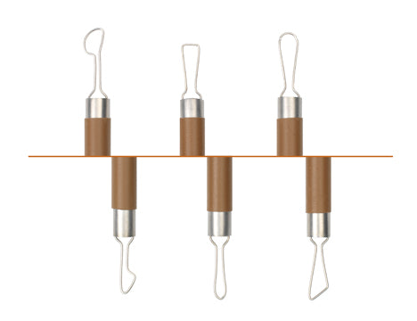 Xiem 3-Piece Stainless Steel Double-Ended Ribbon Tool Set (Brown) image 2