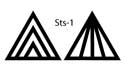 MKM Sts-1 Small Triangle Wood Stamp image 2