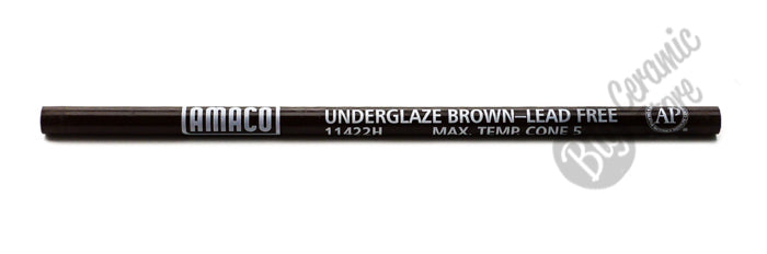 bigceramicstore-com,Amaco Underglaze Decorating Pencil - Brown - Cone 5,Amaco,Glazes - Underglazes