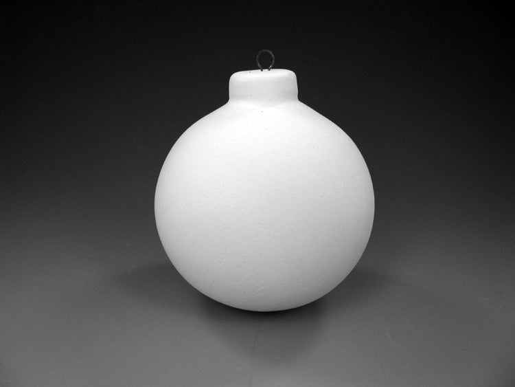 bigceramicstore-com,2.5 inch Ball Ornament, case of 20,Bisque Imports,Clay - Bisque