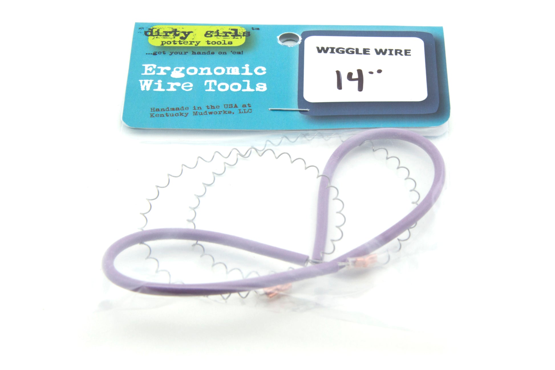 bigceramicstore-com,Dirty Girls Lavender Handle 14" Ergonomic Wiggle Wire,Dirty Girls,Tools & Supplies