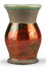 Raku, ceramics, Copper factory matte glaze, M-7