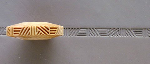 MKM FR-15 African Weave Pattern Finger Roller image 2