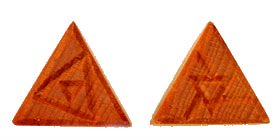 MKM Stm-1 Medium Triangle Wood Stamp image 1