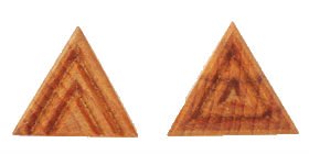 MKM Stm-3 Medium Triangle Wood Stamp image 1