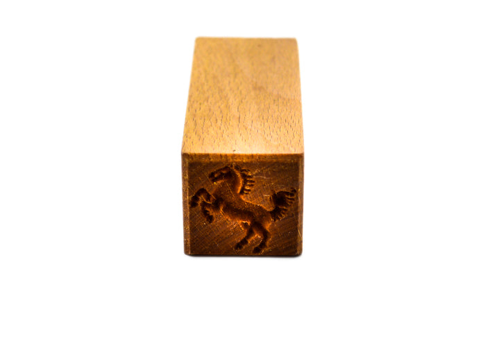 MKM Ssm-149 Medium Square Wood Stamp, Rearing Horse image 3