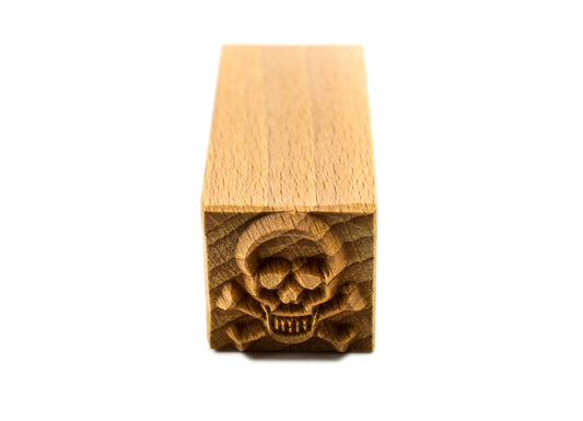 MKM Ssm-150 Medium Square Wood Stamp, Skull and Crossbones image 1