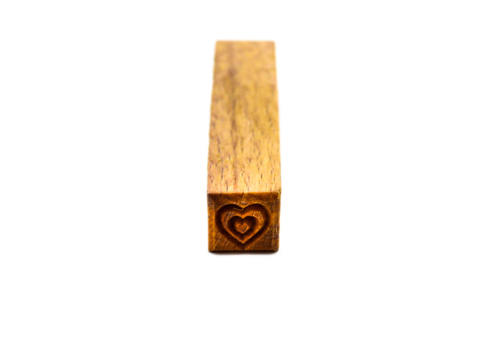 MKM Sss-141 Small Square Wood Stamp, Heart in Heart image 3