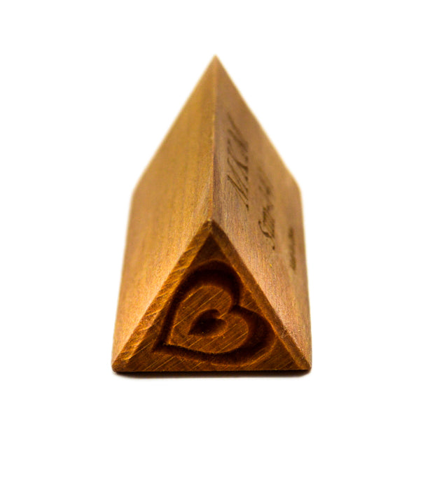 MKM Stm-141 Medium Triangle Wood Stamp, Heart in Heart image 2