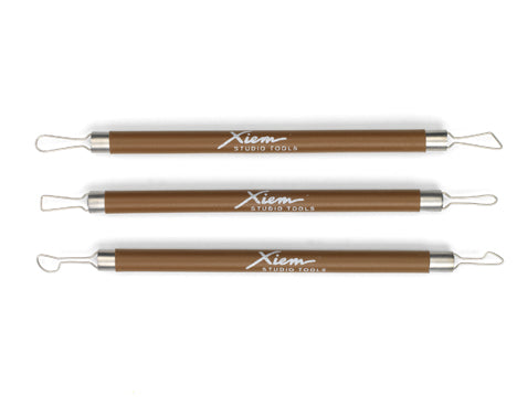 Xiem 3-Piece Stainless Steel Double-Ended Ribbon Tool Set (Brown) image 1