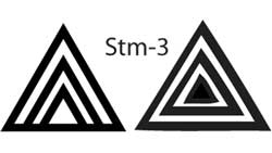 MKM Stm-3 Medium Triangle Wood Stamp image 2