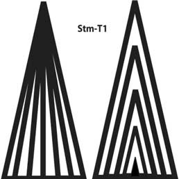 MKM Stm-T1 Medium Tall Triangle Wood Stamp image 2