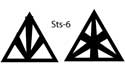 MKM Sts-6 Small Triangle Wood Stamp image 2