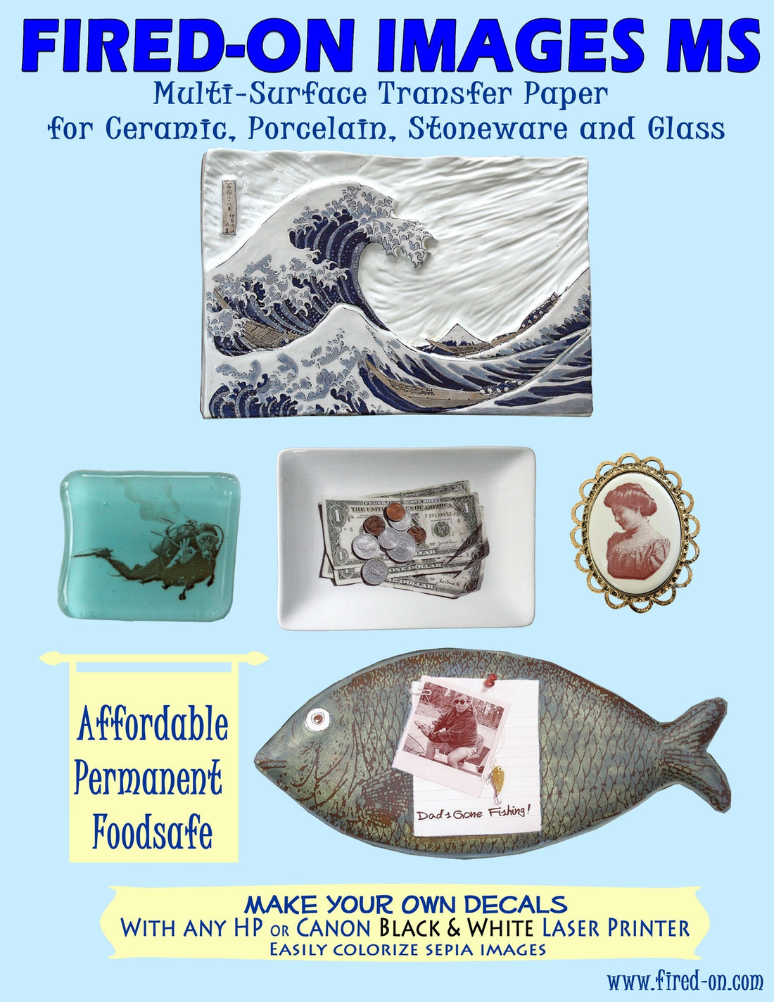 10 Pack of Firedon Decal Paper , Big Ceramic Store, BigCeramicStore